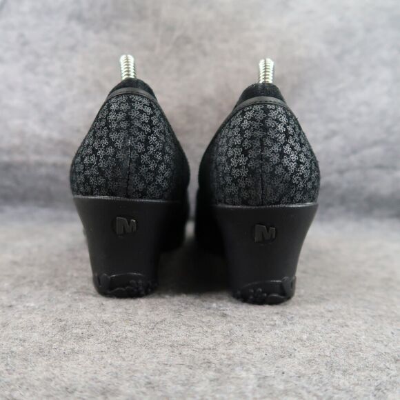 Merrell Shoes Womens 8 Wedge Mary Jane Slip On Leather Petunia Comfort Fashion - Picture 4 of 15